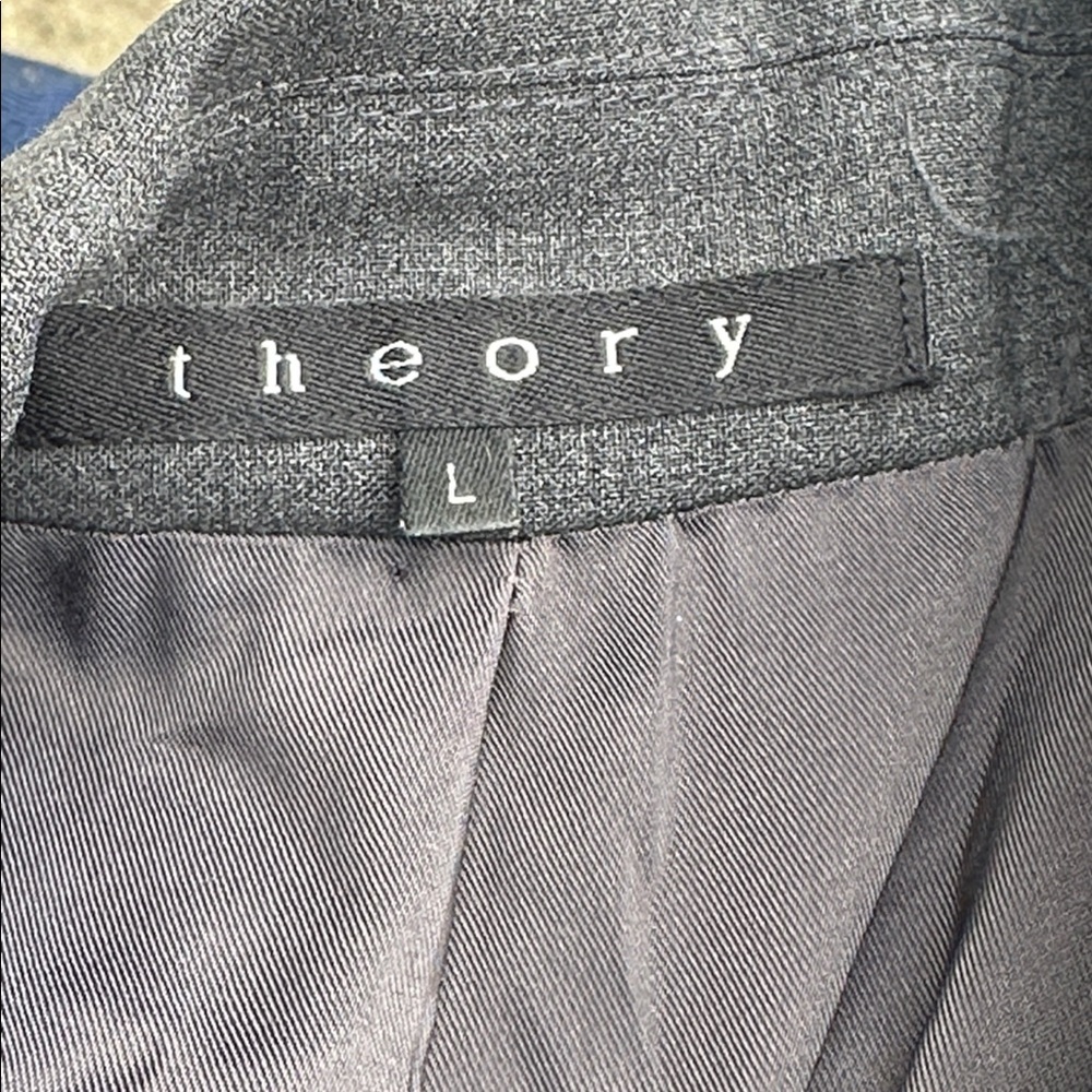 Theory Two Button Wool Blend Blazer Jacket In Cha… - image 8